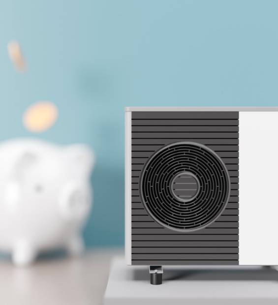 air-heat-pump-and-piggy-bank-on-blue-background-m-2023-11-27-05-19-46-utc air-heat-pump-and-piggy-bank-on-blue-background-m-2023-11-27-05-19-46-utc